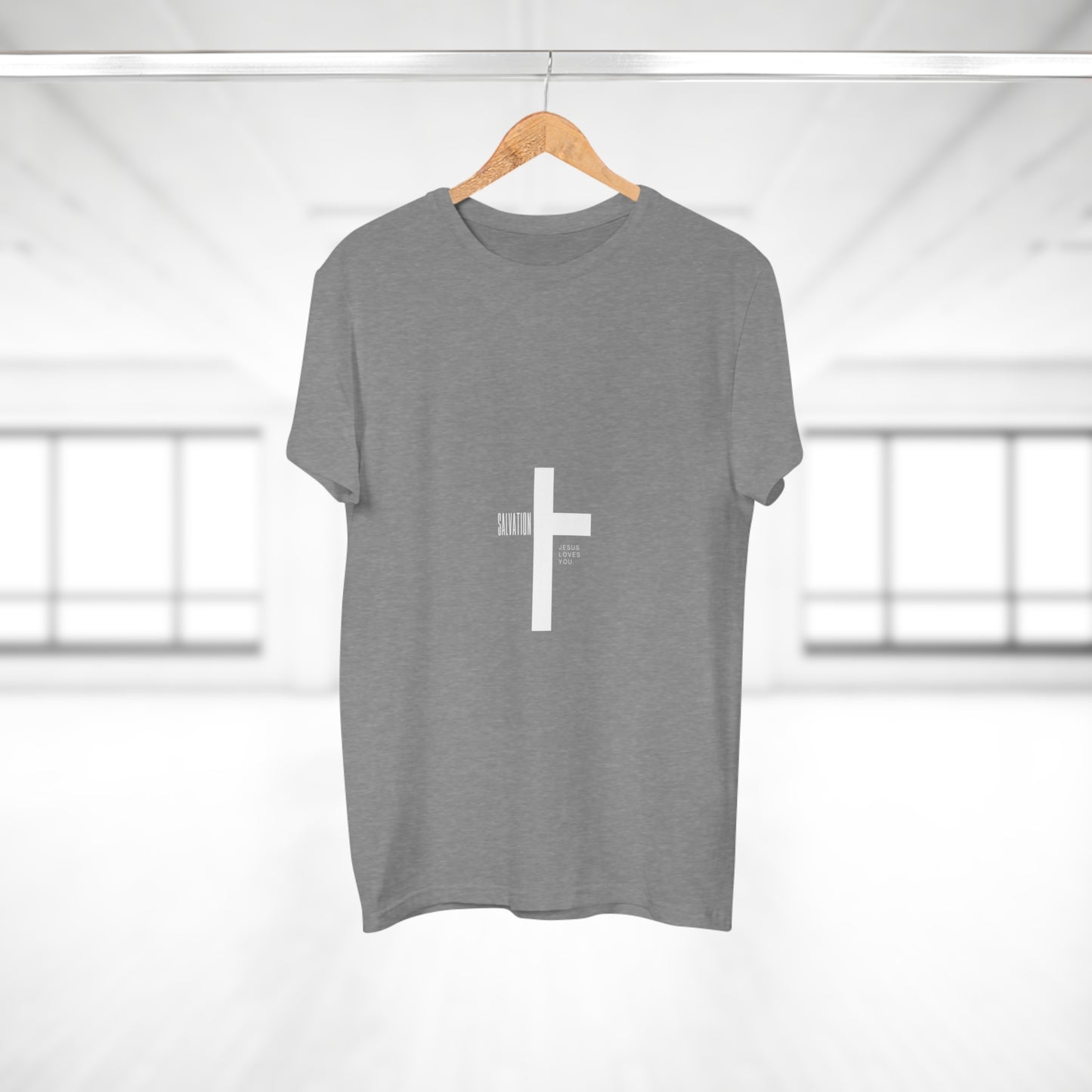 Minimalist Cross Graphic Men's T-Shirt - Faith-Inspired Tee