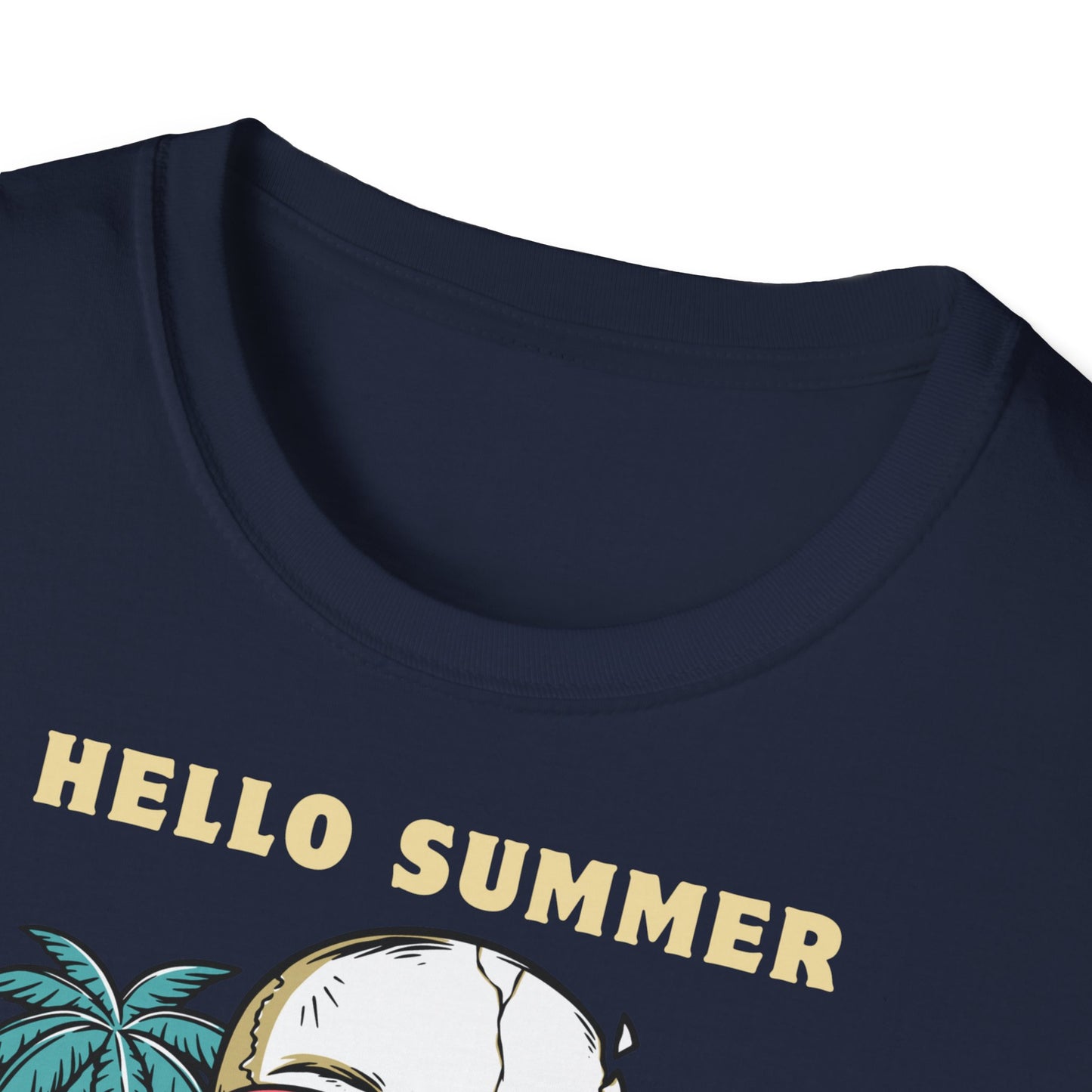 Hello Summer Skull T-Shirt - Good Vibes Unisex Tee
