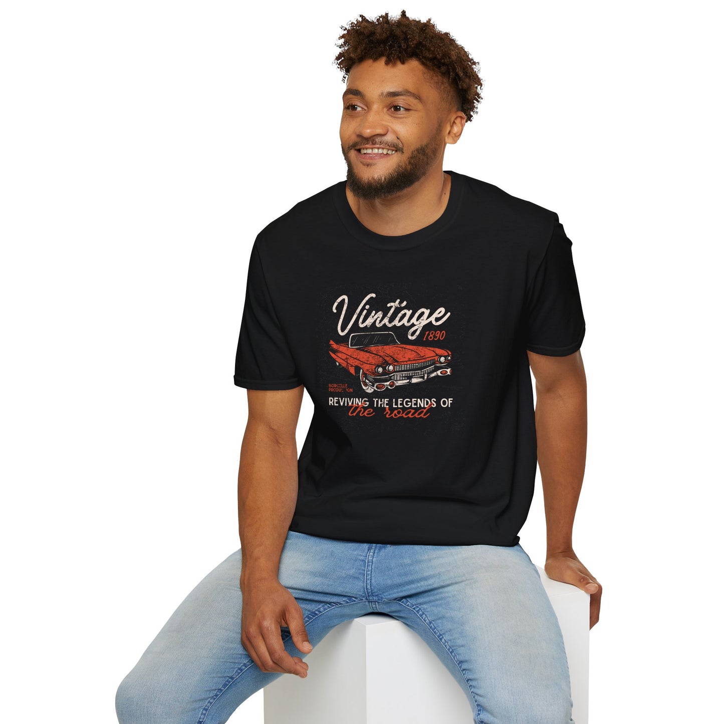 Vintage Car Unisex Softstyle T-Shirt - Perfect for Auto Enthusiasts