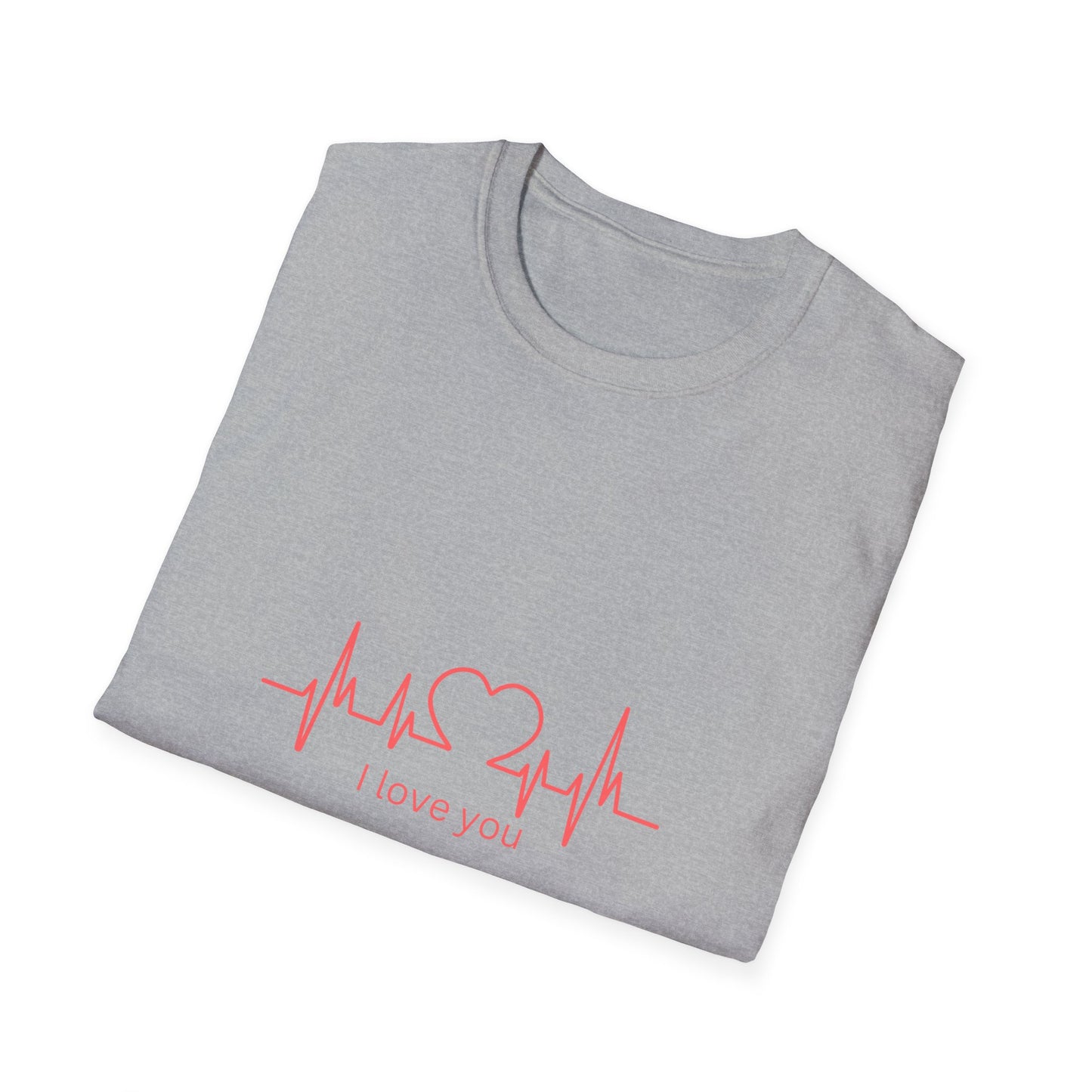 Heartbeat Love Unisex Softstyle T-Shirt - Casual Graphic Tee for Valentine's Day and Everyday Wear