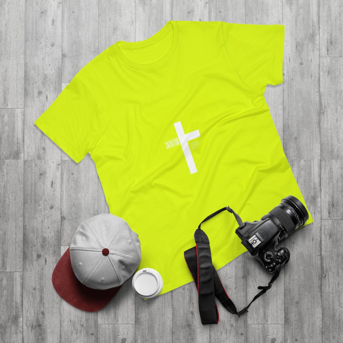 Minimalist Cross Graphic Men's T-Shirt - Faith-Inspired Tee