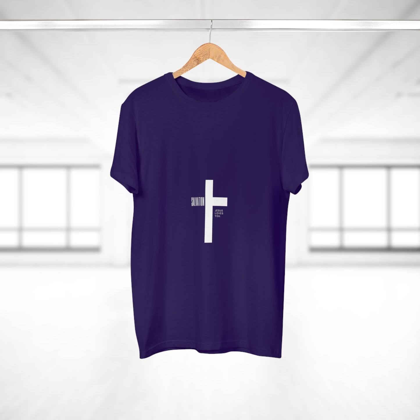 Minimalist Cross Graphic Men's T-Shirt - Faith-Inspired Tee