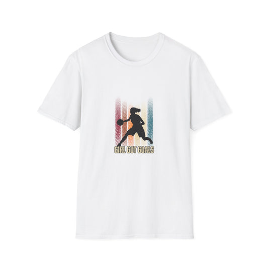 Girl Got Goals Unisex Softstyle T-Shirt – Empowering Basketball Tee