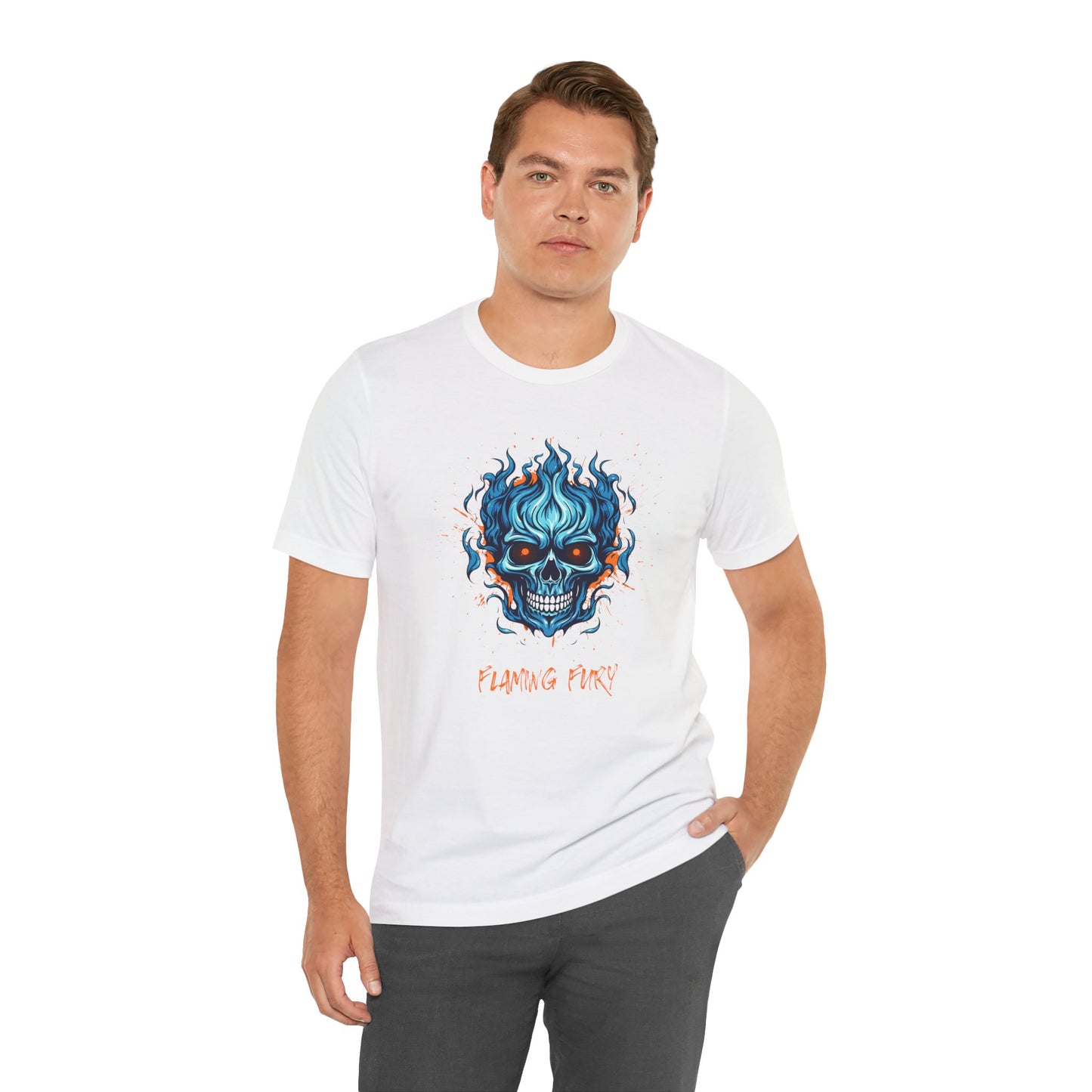 Flaming Fury Graphic Tee - Unisex Jersey Short Sleeve Shirt