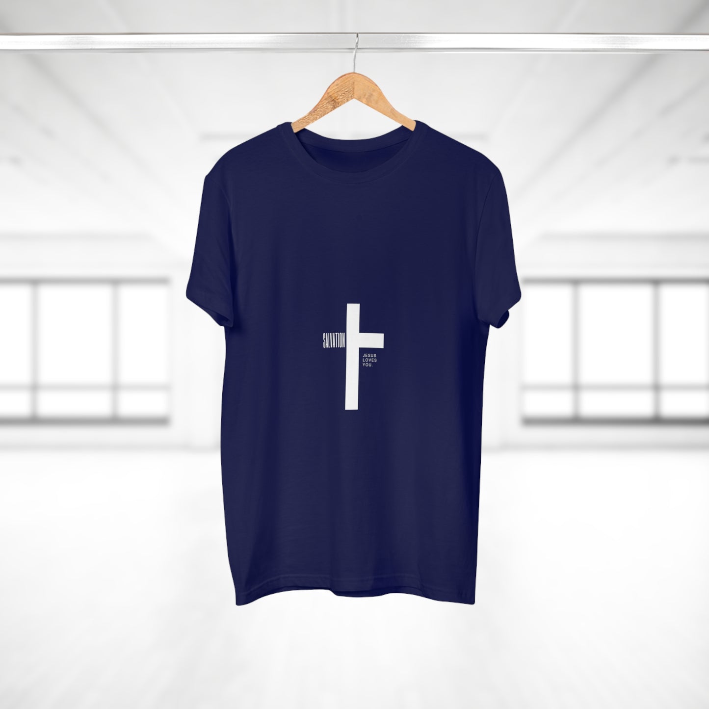 Minimalist Cross Graphic Men's T-Shirt - Faith-Inspired Tee