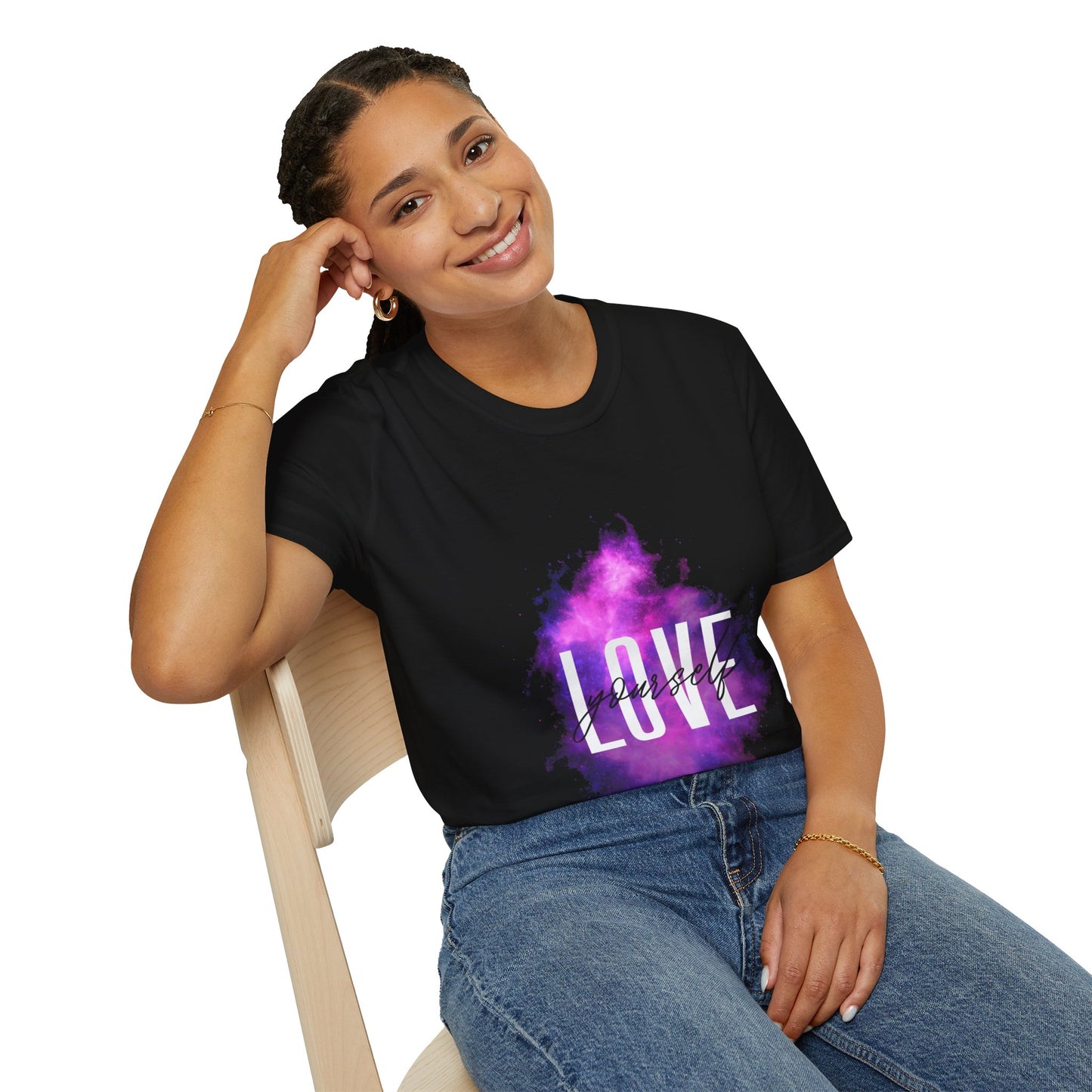 Love Yourself Unisex Softstyle T-Shirt - Motivational Graphic Tee for Self-Care and Positive Vibes