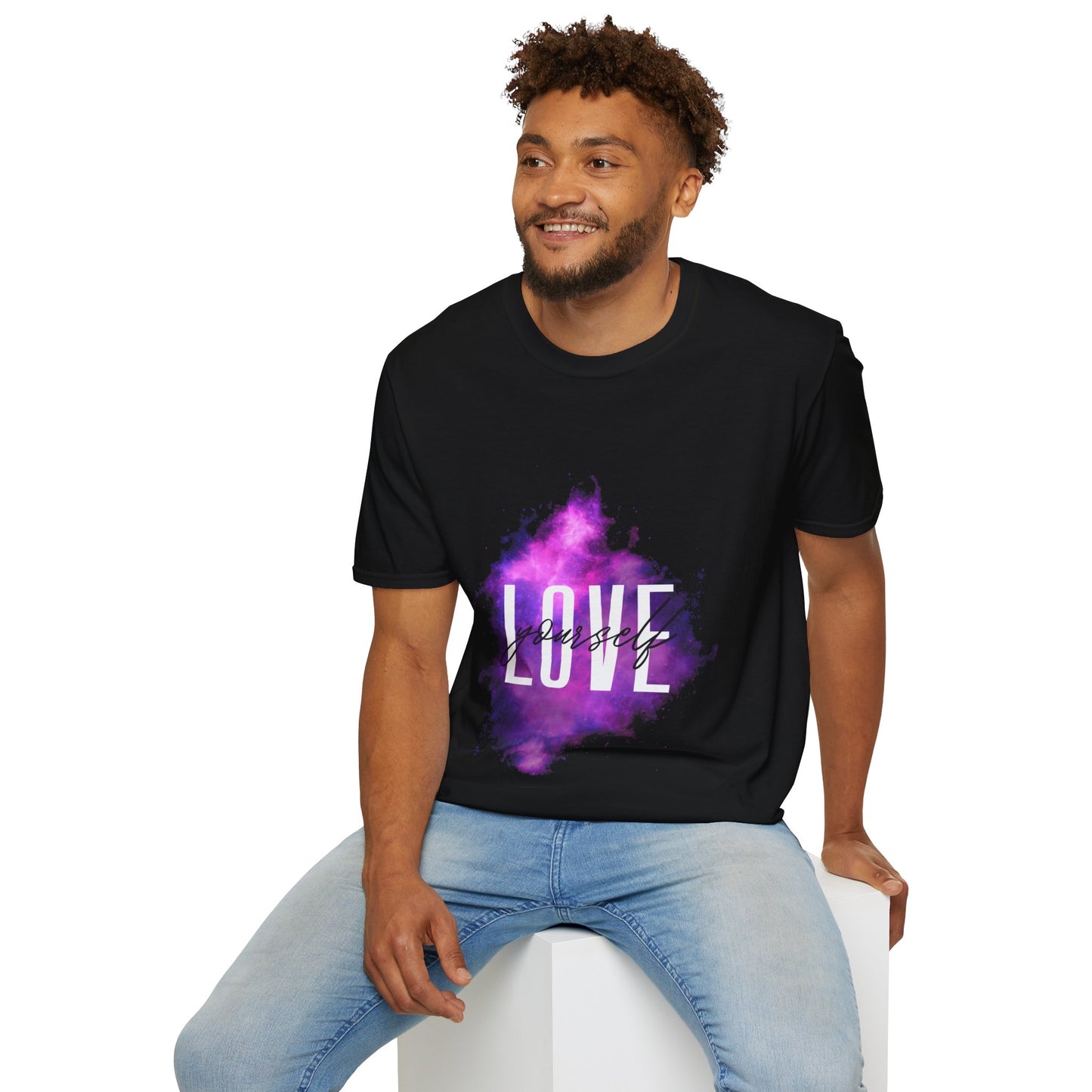 Love Yourself Unisex Softstyle T-Shirt - Motivational Graphic Tee for Self-Care and Positive Vibes