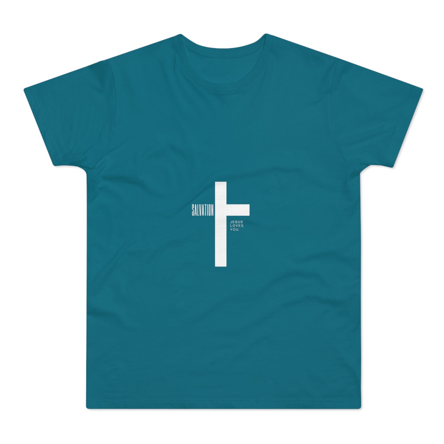Minimalist Cross Graphic Men's T-Shirt - Faith-Inspired Tee