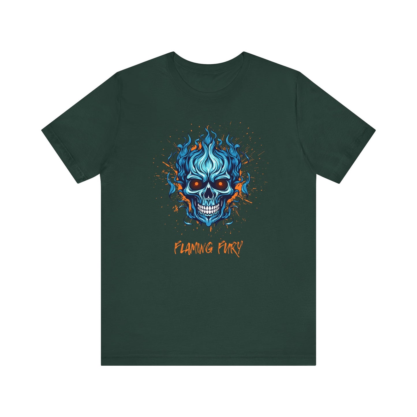 Flaming Fury Graphic Tee - Unisex Jersey Short Sleeve Shirt