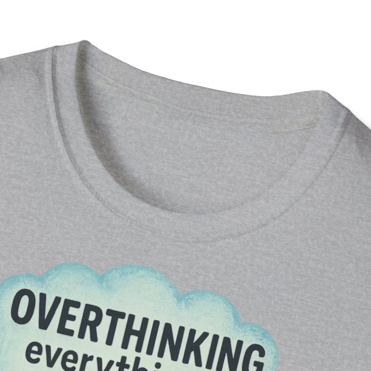 Funny Overthinking Vacation Unisex T-Shirt - Comfy Graphic Tee for Relaxation Lovers
