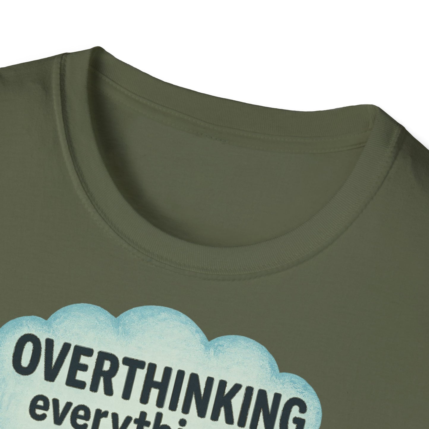 Funny Overthinking Vacation Unisex T-Shirt - Comfy Graphic Tee for Relaxation Lovers