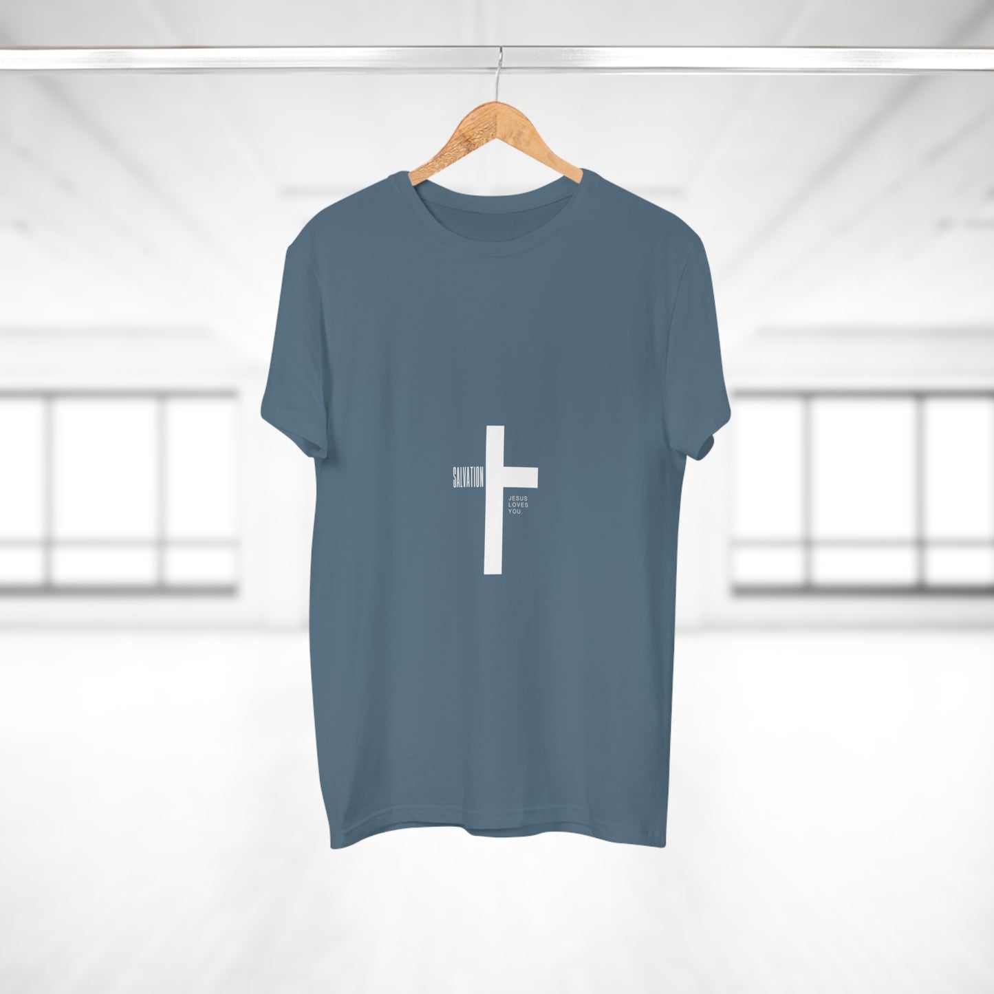Minimalist Cross Graphic Men's T-Shirt - Faith-Inspired Tee