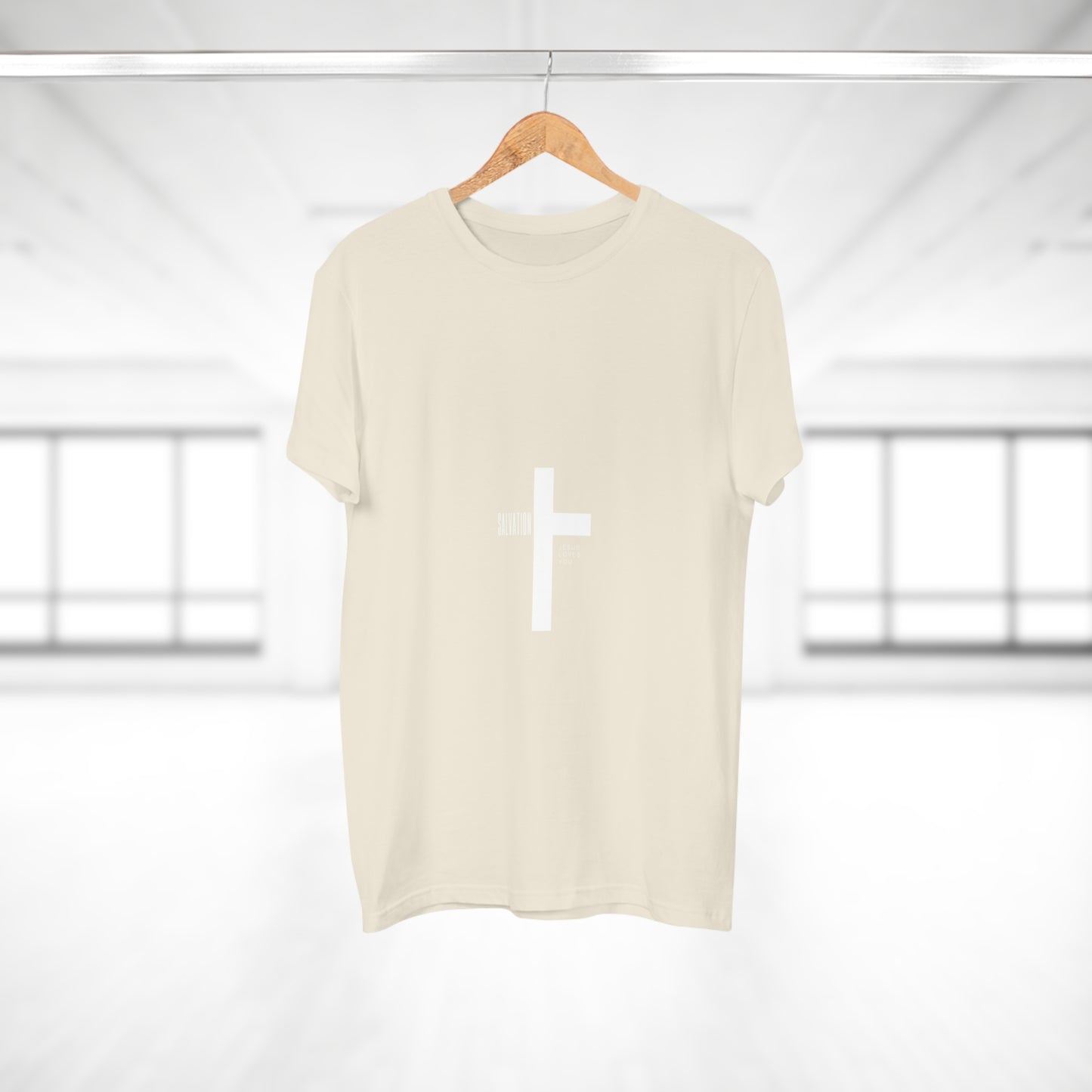 Minimalist Cross Graphic Men's T-Shirt - Faith-Inspired Tee