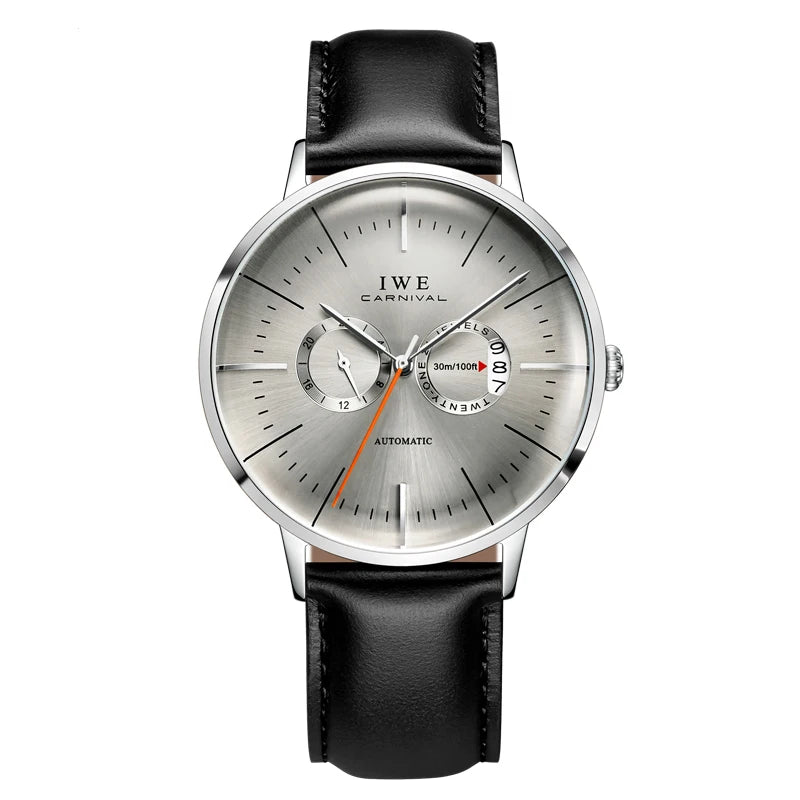 Mens Watches CARNIVAL Top Brand Luxury Waterproof Date Grey Male MIYOTA Automatic Mechanical Wrist Watch Relogios Masculinos