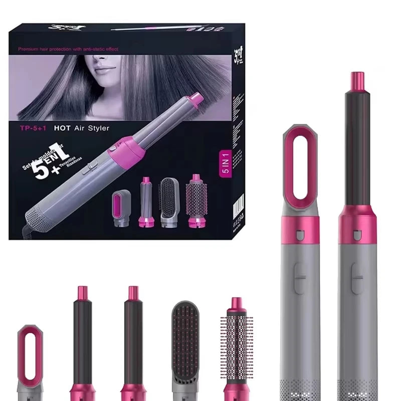 New 5 in 1 Hair Dryer Hot Comb Set Professional Curling Iron Hair Straightener Styling Tool For Airwrap Hair Dryer 2025