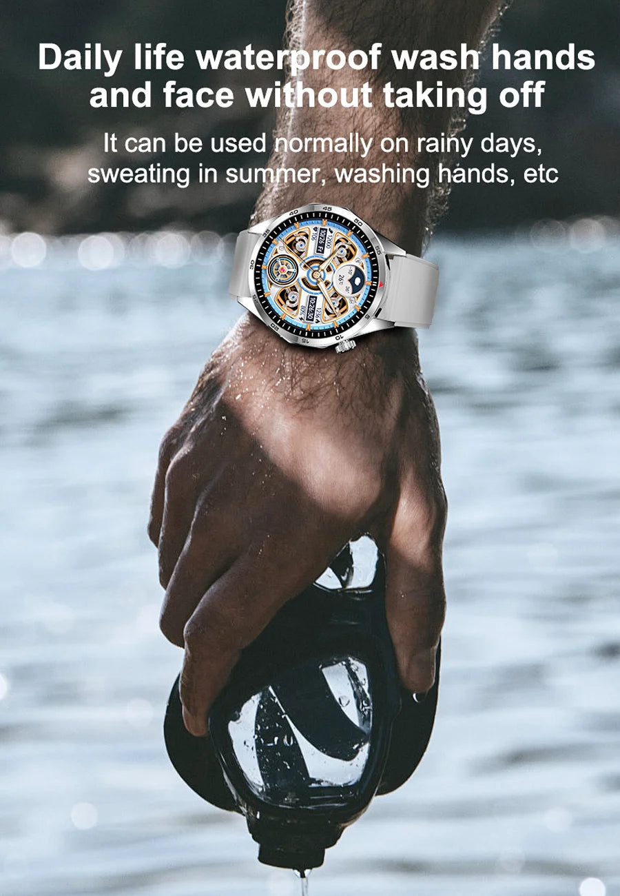 Smart Watch Men 1.53 HD Screen 360*360 Bluetooth Call IP67 Waterproof  With 100+ Sport Codes Heart Rate Monitoring SmartWatch