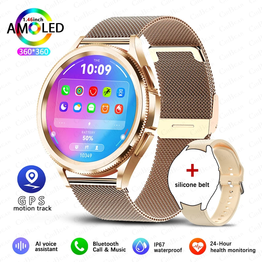 2024 New SmartWatch Men 360 * 360 HD Screen GPS Motion Tracking Waterproof Health Monitoring Bluetooth Call Smart Watch Women