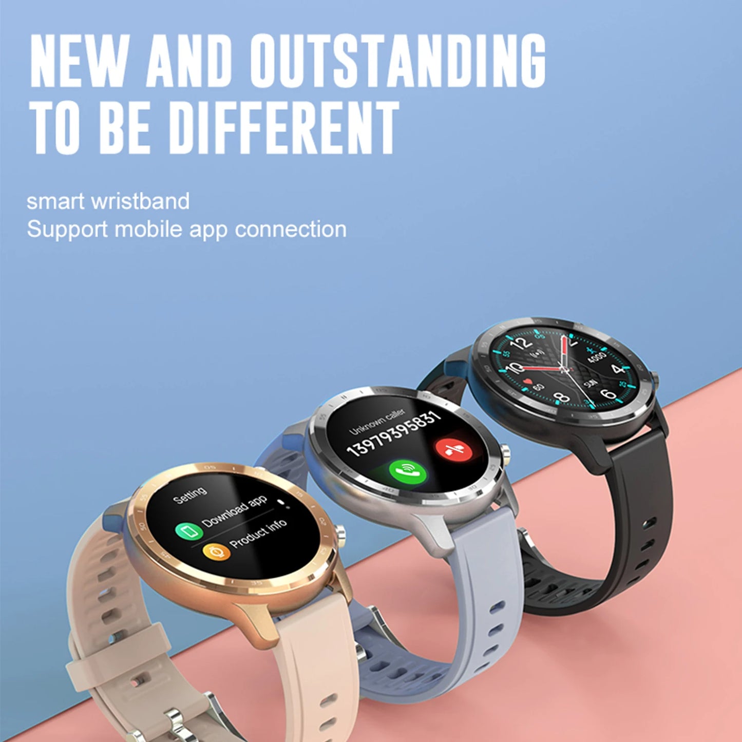 Smart Watch For Men Women HD Color Screen Full Touch Messages Push Heart Rate Monitor Sports Fitness Multi Function Smartwatch