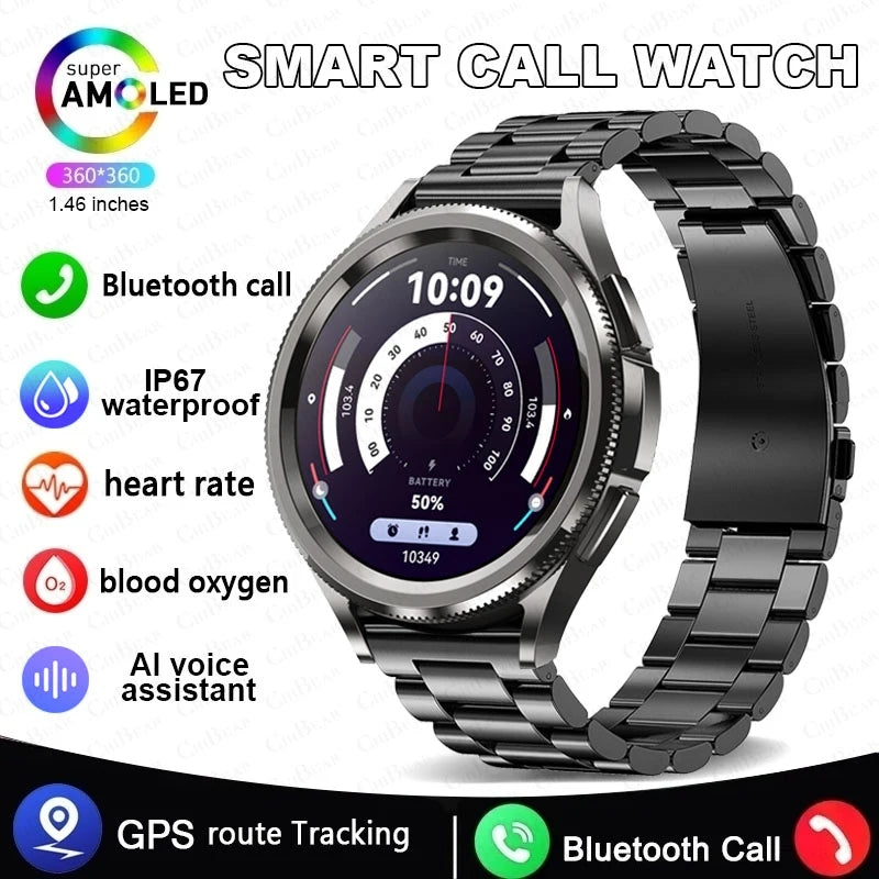 2024 New SmartWatch Men 360 * 360 HD Screen GPS Motion Tracking Waterproof Health Monitoring Bluetooth Call Smart Watch Women