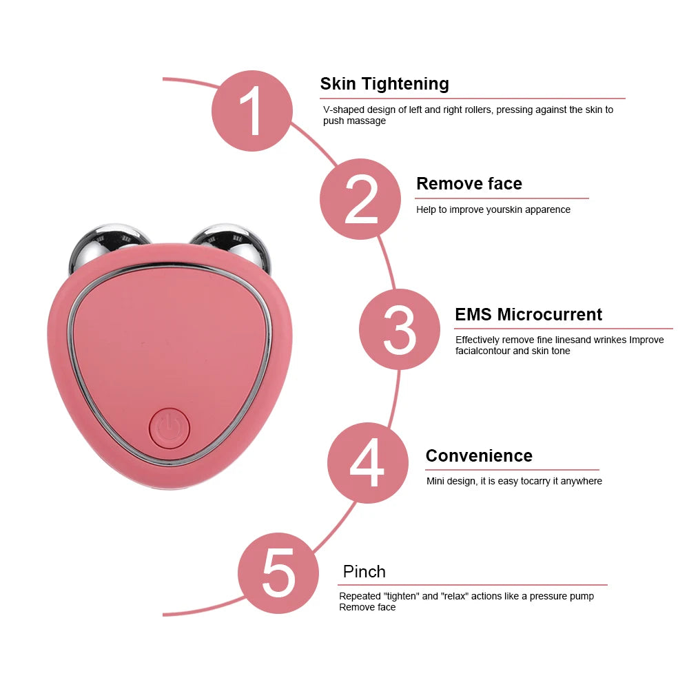 Facial Massager For Face Massager Face Lifting Microcurrent Roller Massager Facial Microcurrent Device Massage Face Lift Machine