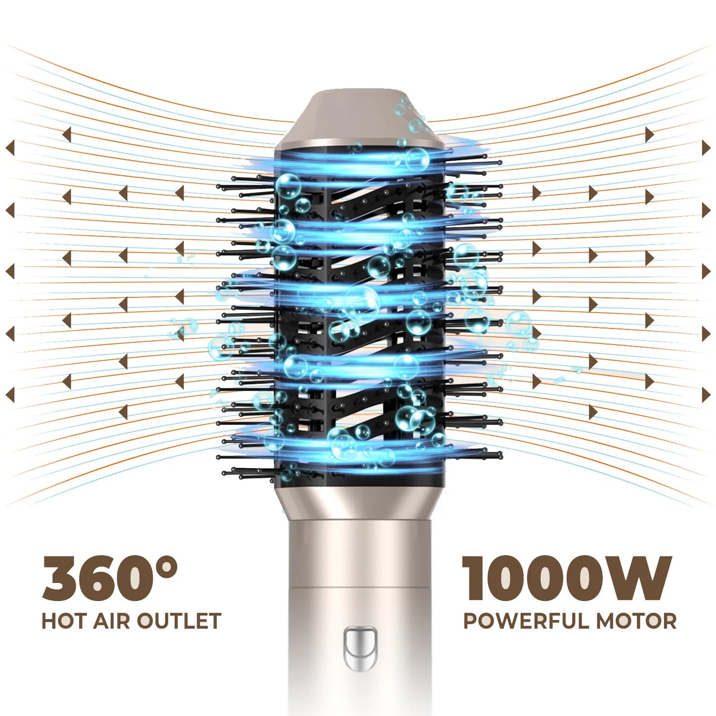 6 In1 Hair Dryer Hot Comb Set Multifunctional Electric Curling Iron Hair Straightener Comb Professional Barber Home Styling Tool