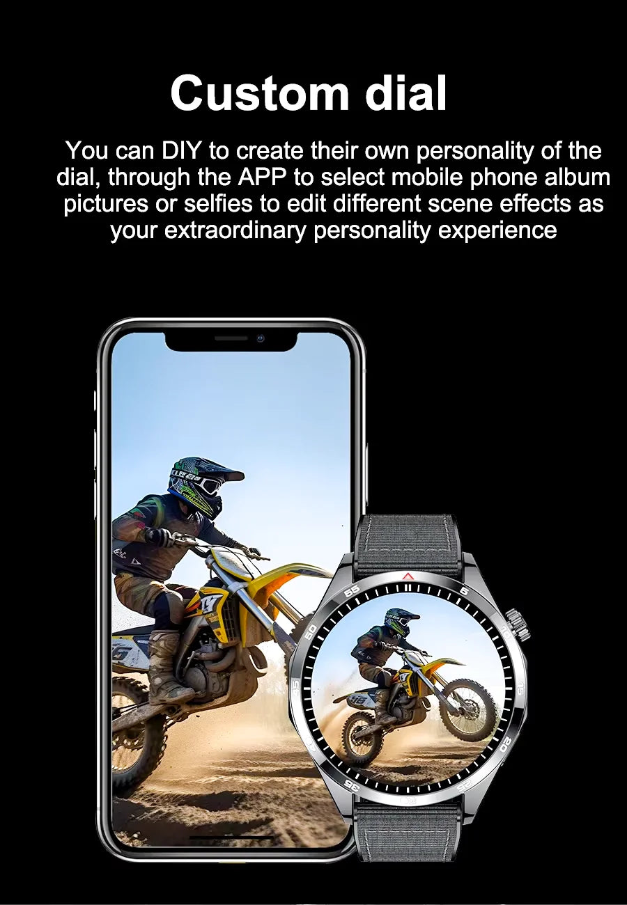 Smart Watch Men 1.53 HD Screen 360*360 Bluetooth Call IP67 Waterproof  With 100+ Sport Codes Heart Rate Monitoring SmartWatch