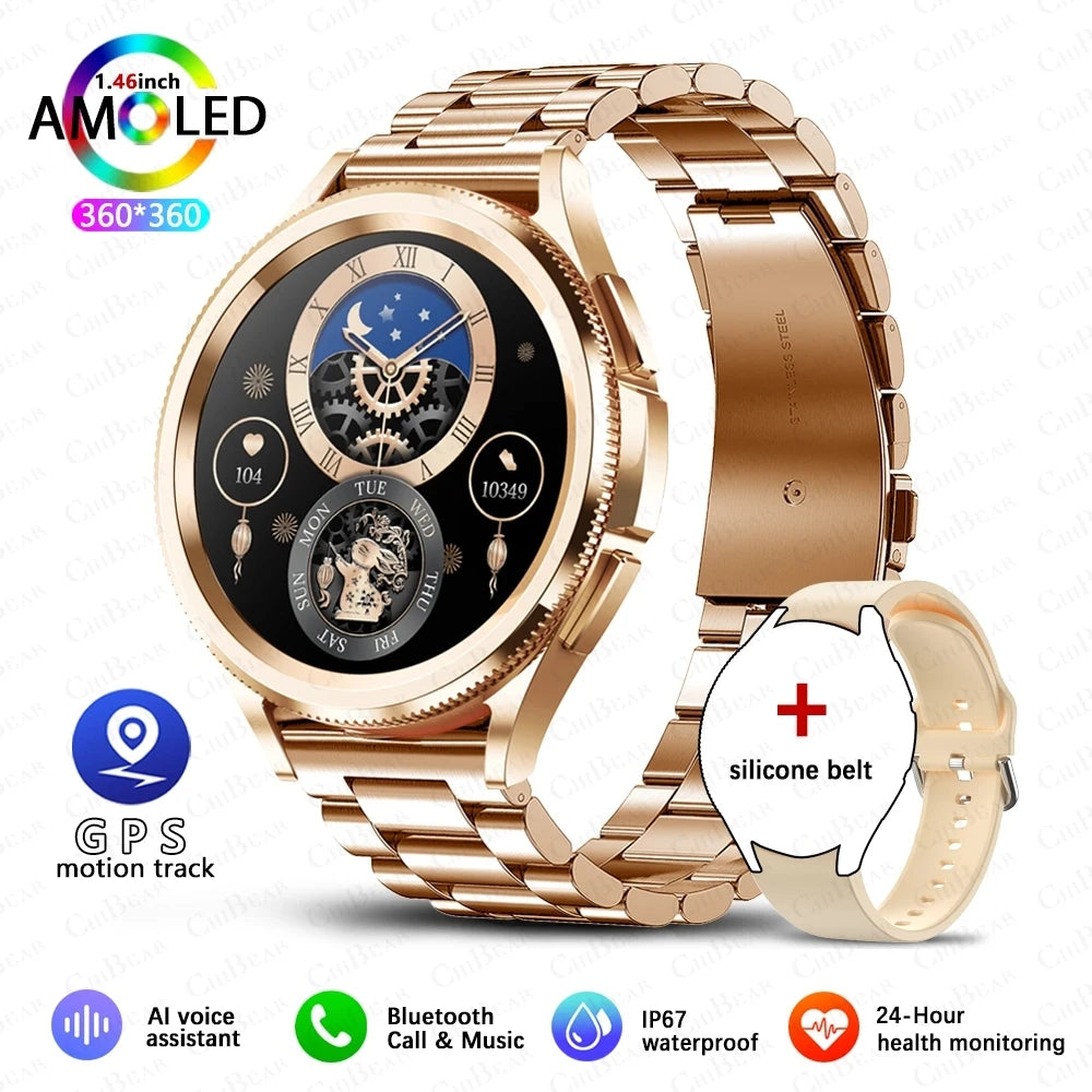 2024 New SmartWatch Men 360 * 360 HD Screen GPS Motion Tracking Waterproof Health Monitoring Bluetooth Call Smart Watch Women