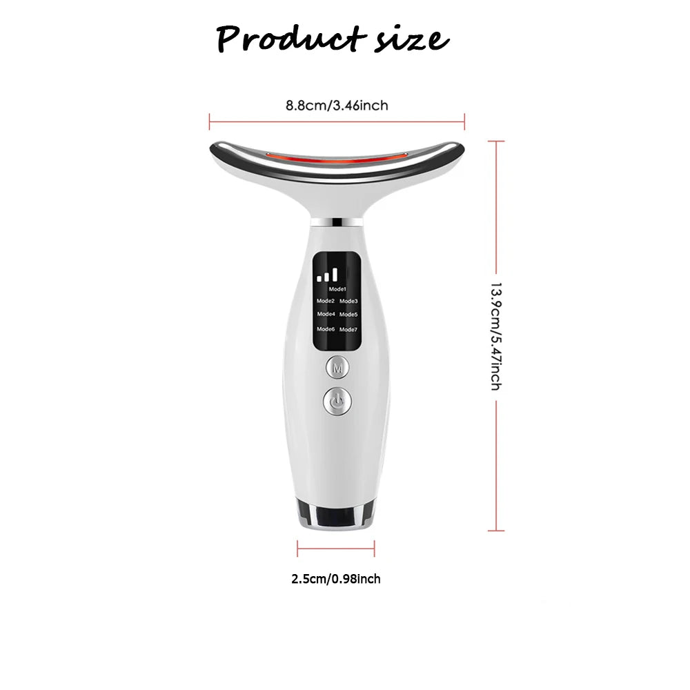 Face Massager -USB rechargeable skin massage tool with digital display designed for the face and neck