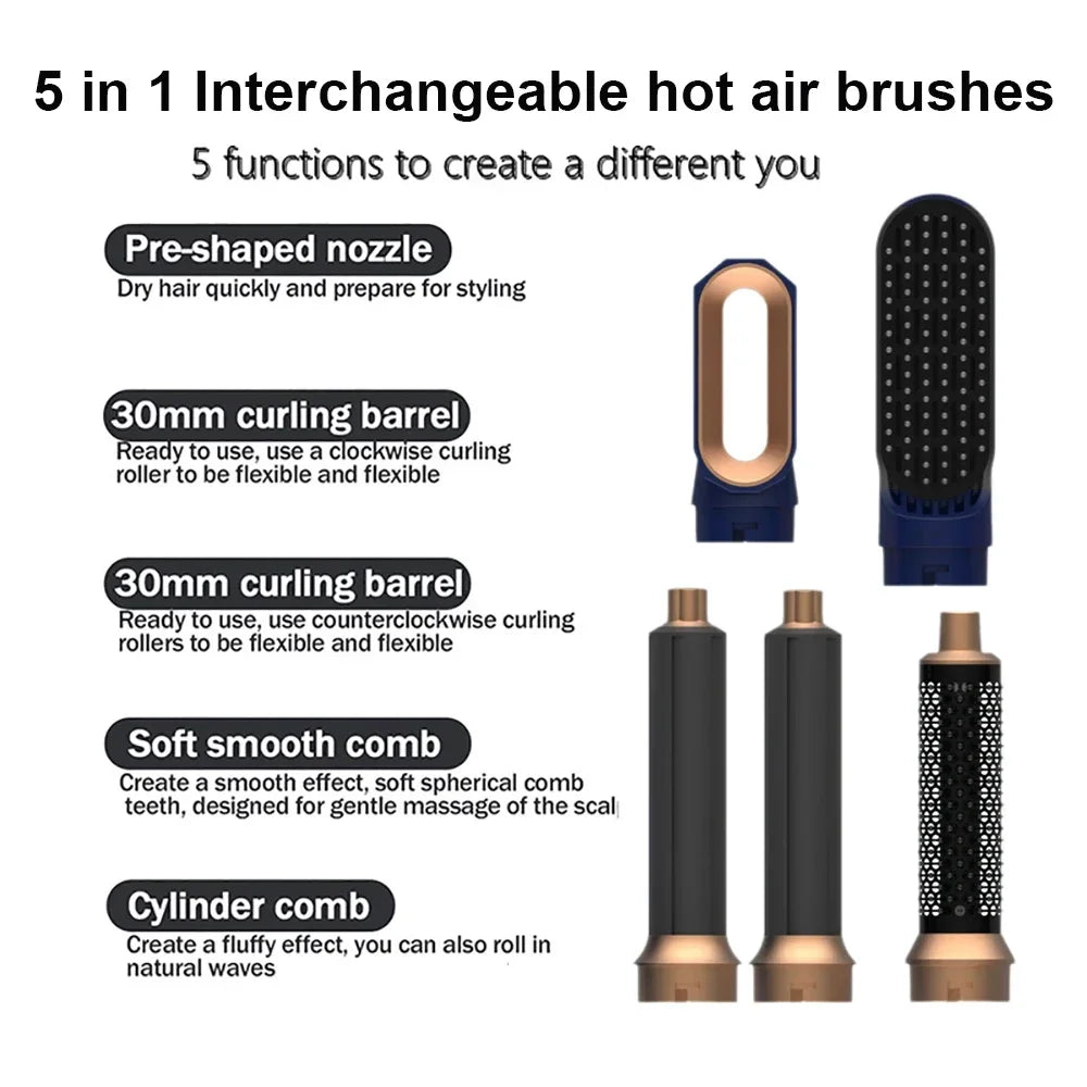 5 In1 Hair Straightener Hair Styler Curling Iron Hair Dryer Multi With Hair Brush Hairdryer For Hair Dryer Hair Multi Styler