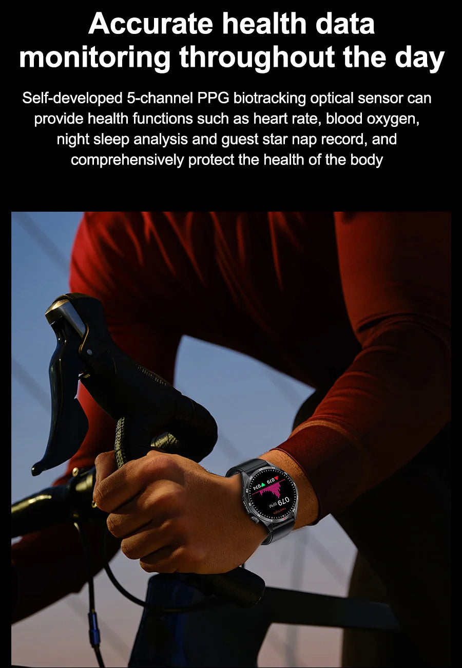 Smart Watch Men 1.53 HD Screen 360*360 Bluetooth Call IP67 Waterproof  With 100+ Sport Codes Heart Rate Monitoring SmartWatch