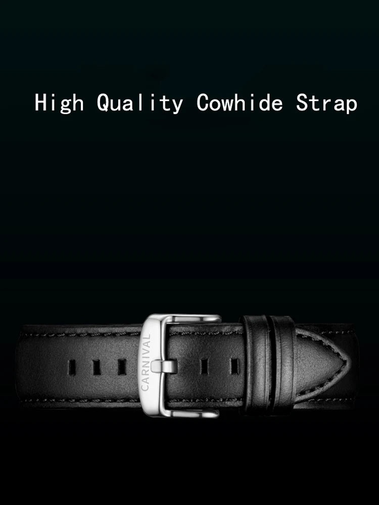 Mens Watches CARNIVAL Top Brand Luxury Waterproof Date Grey Male MIYOTA Automatic Mechanical Wrist Watch Relogios Masculinos