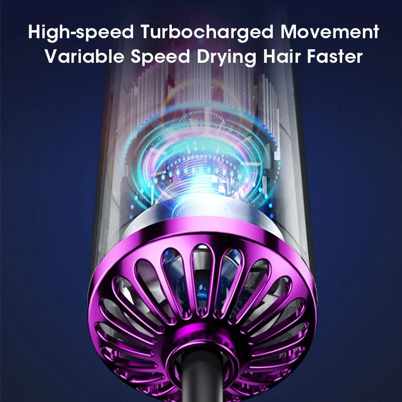 Hair Dryer 5 In 1 Hair Blower Hot Cold Air Styler Comb Anion Hairdryer Electric Leafless Blowing Hair Dryer Auto Curling Iron