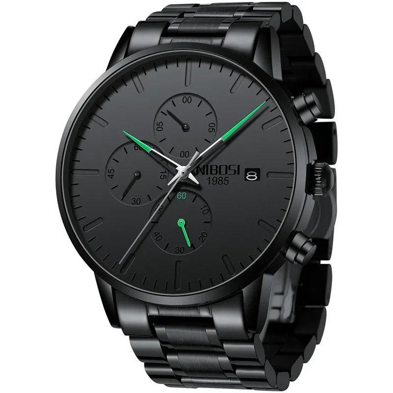 NIBOSI 2025 Mens Watches Analog Waterproof Watch for Men Business Chronograph Military Casual Date Wrist Watch Relogio Masculino