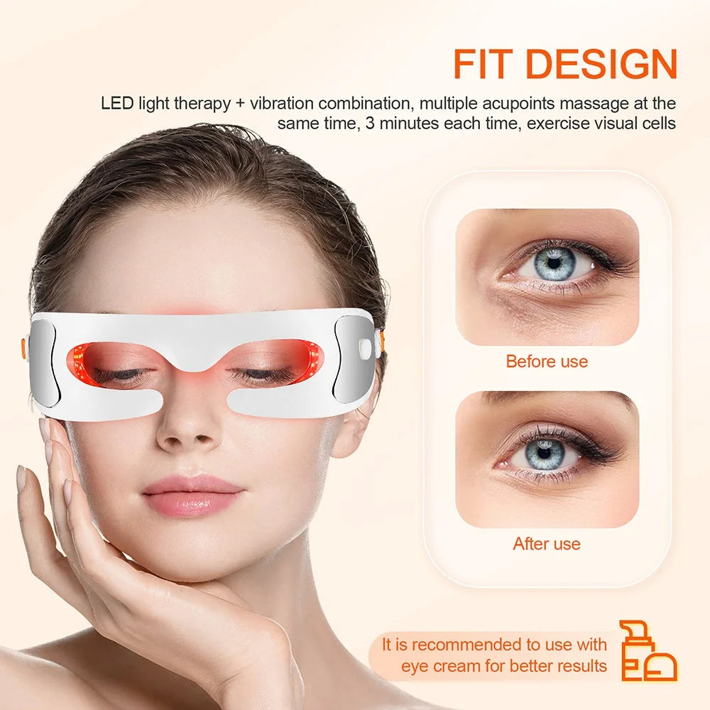 Anti-aging Eye Massager LED Photon Therapy Relax Fatigue Relief Lighten Dark Circles Smooth Eye Fine Line Beauty Eye Care