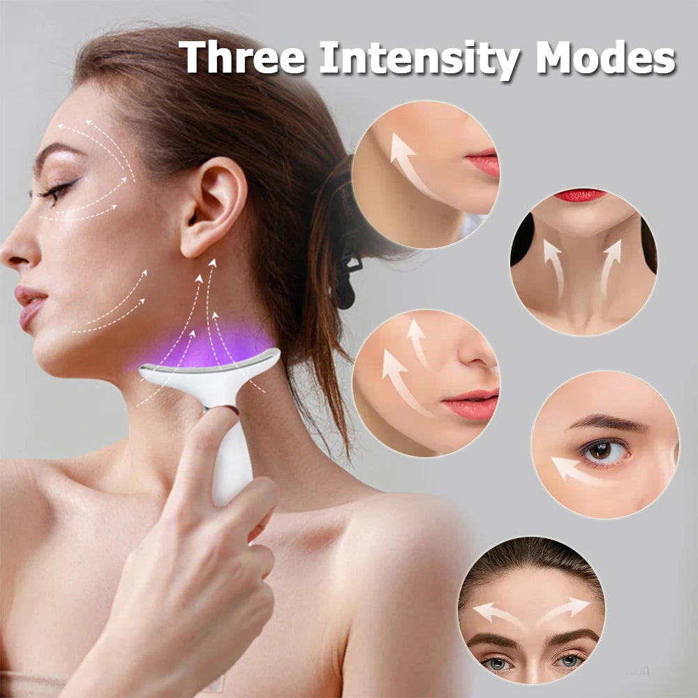 Face Massager -USB rechargeable skin massage tool with digital display designed for the face and neck