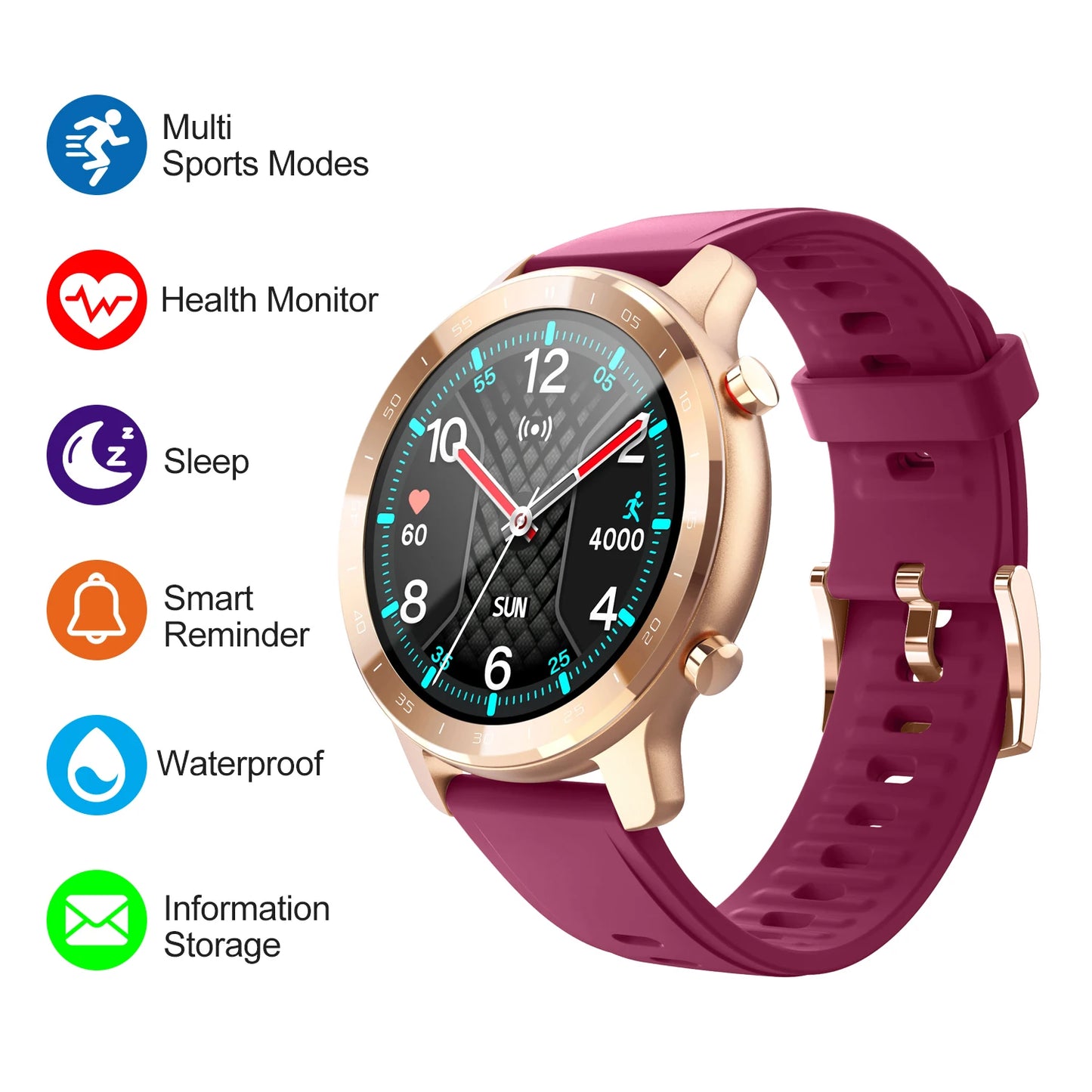 Smart Watch For Men Women HD Color Screen Full Touch Messages Push Heart Rate Monitor Sports Fitness Multi Function Smartwatch