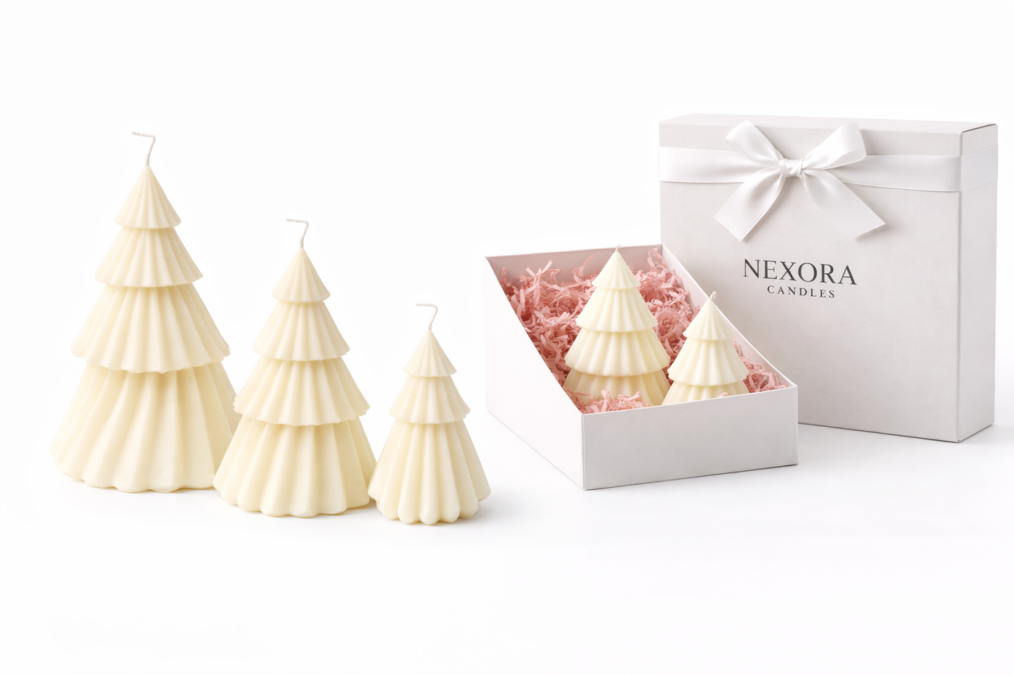 Decorative Christmas Tree Candle Set (S / M / L)