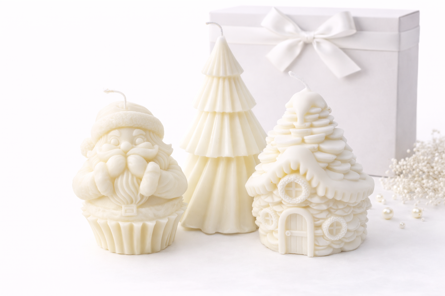 🎄 Christmas Set of 3 Handmade Candles