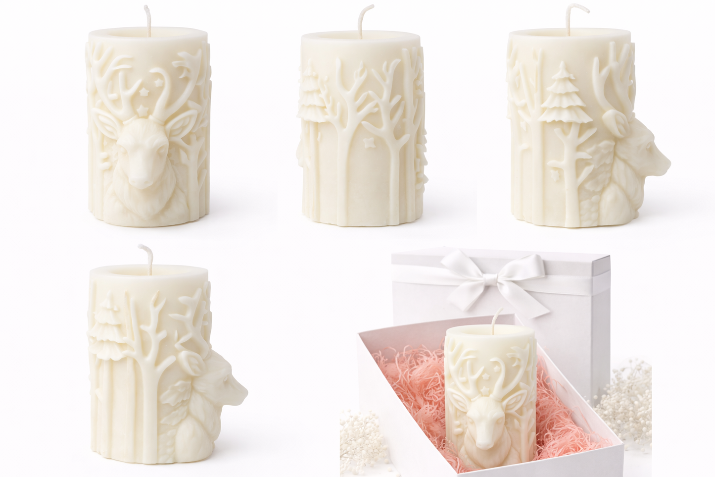 🦌 Winter Forest Deer Soy Wax Candle