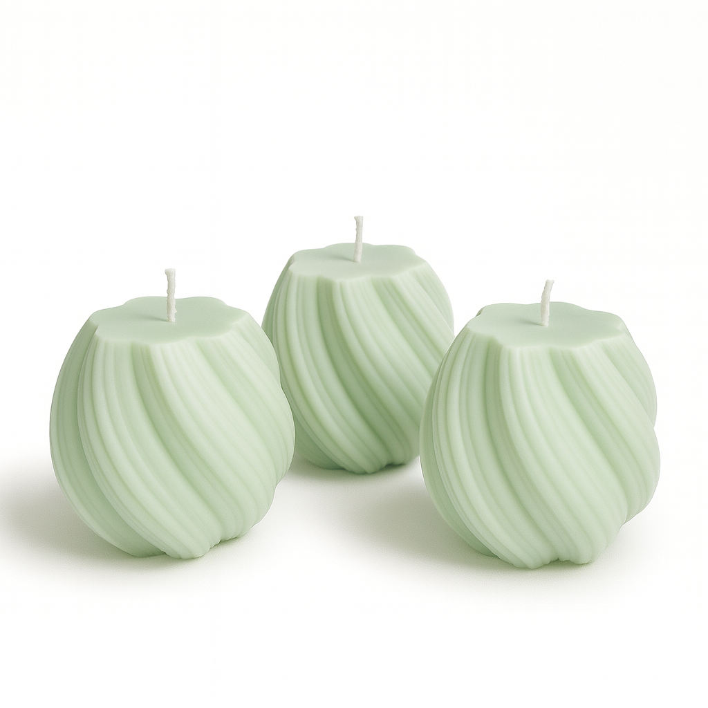 Decorative Swirl Candle Set (S / M / L)