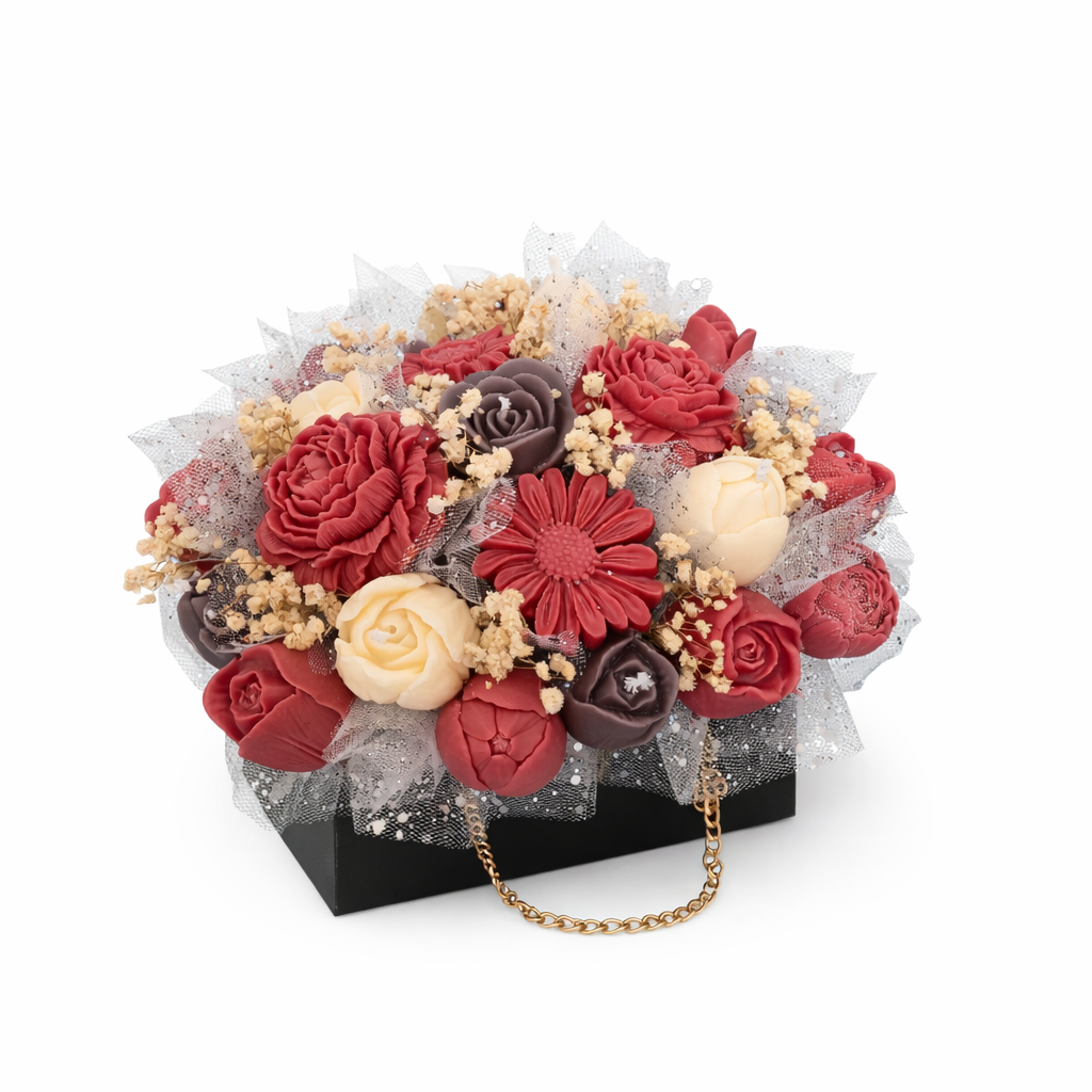 Luxury Soy Wax Flower Box Candle Arrangement