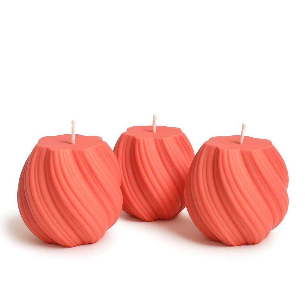 Decorative Swirl Candle Set (S / M / L)